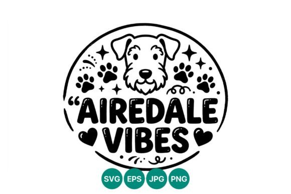 Airedale Vibes Dog Face Vector Review