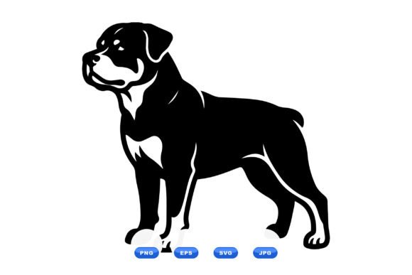 Bold Rottweiler SVG Silhouette