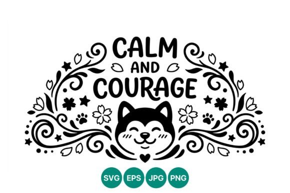 Calm and Courage Dog Face Floral Vector Review