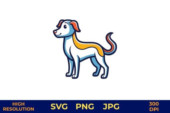 Cartoon Dog Wagging Tail Vector Design Review