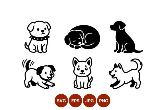 Cute Dog Icons Vector Art Review