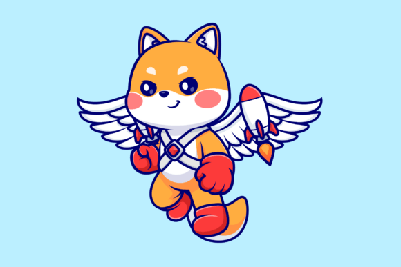 Cute Shiba Inu Dog with Wings and Rocket Embroidery Review