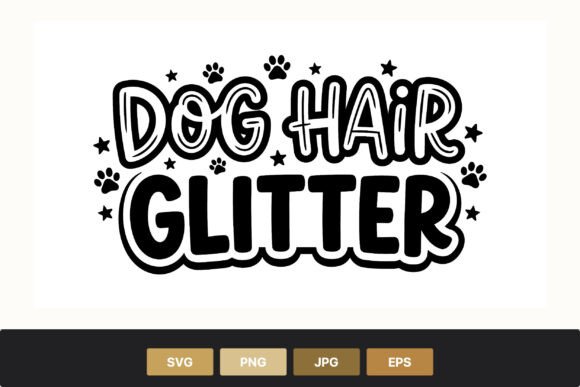 Dog Hair Glitter Paw Print Text Embroidery Review
