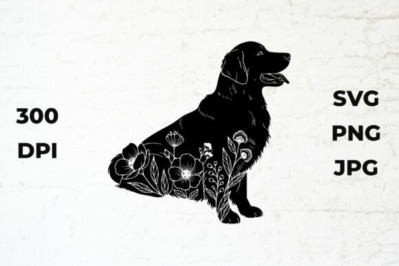 Dog Silhouette with Flowers Embroidery Design Review