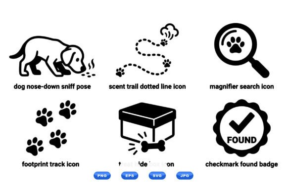Dog Tracking Icon Collection