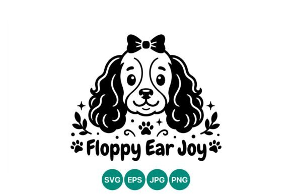 Floppy Ear Dog Face Bow Vector Review