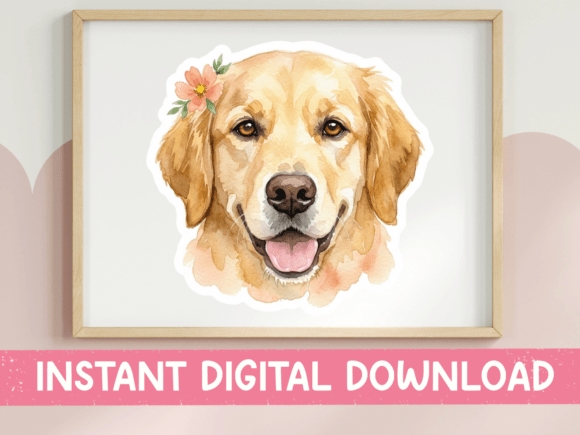 Golden Retriever Watercolor Portrait SVG Review