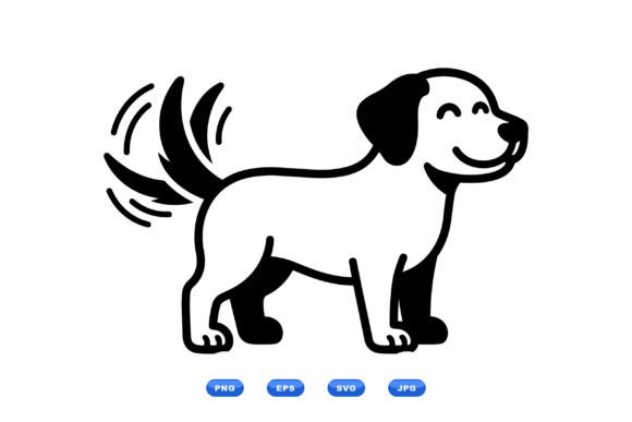 Happy Wagging Dog Clipart