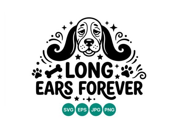Long Ears Dog Line Art Review for Embroidery Projects