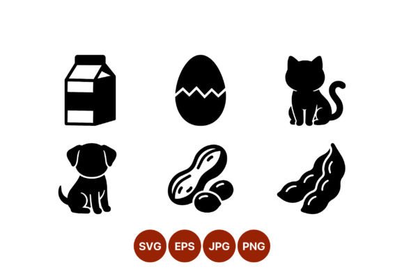 Milk Egg Cat Dog Peanut Silhouettes Review