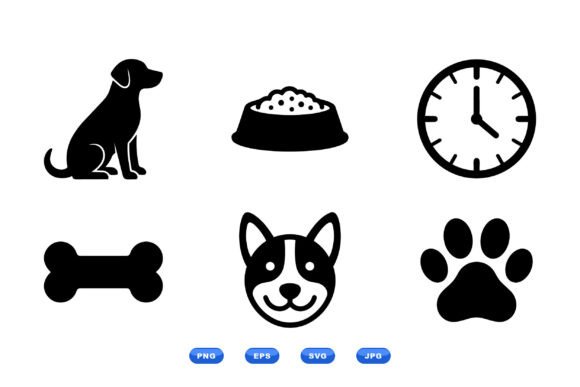 Pet Dog Icon Clipart Pack