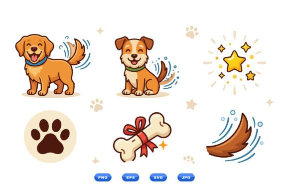 Playful Dog Clipart Collection