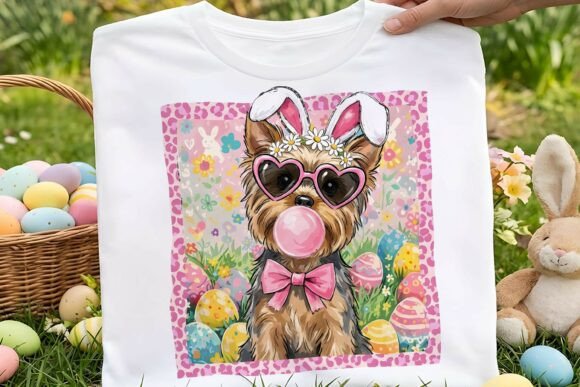 Preppy Easter Yorkshire Terrier Dog Design Review
