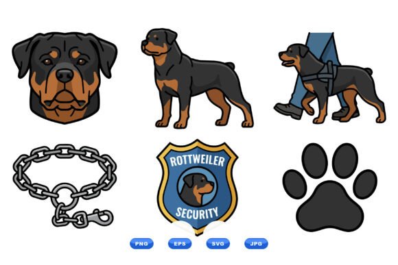 Rottweiler Dog Clipart Collection