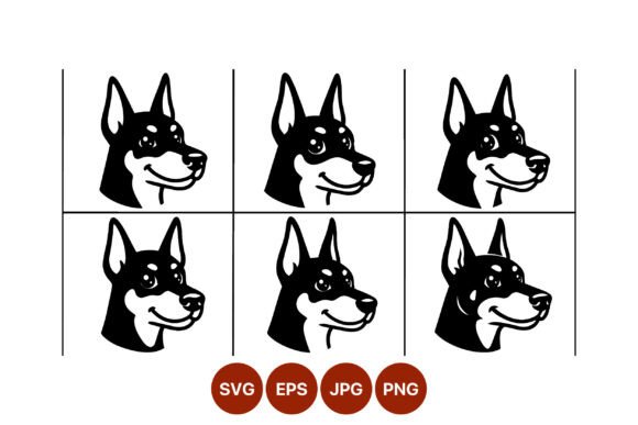 Smiling Dog Head Vector Art Set Review