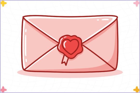 Valentine Love Envelope SVG Clipart PNG Review